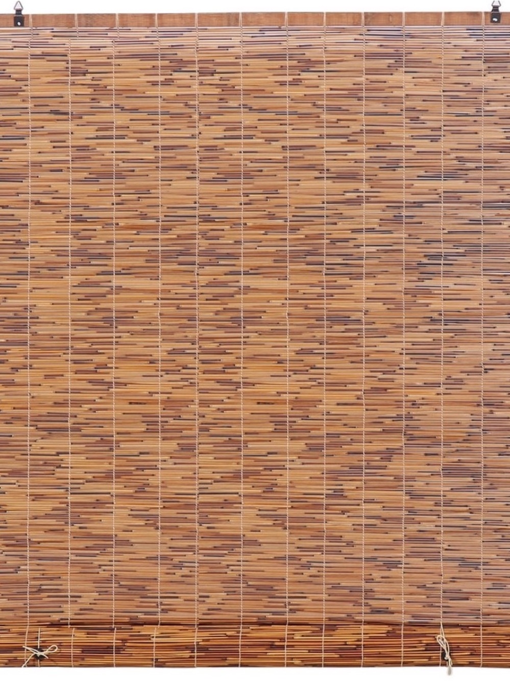 Natural Bamboo Roll-Up Window Shade - Brown/Tan